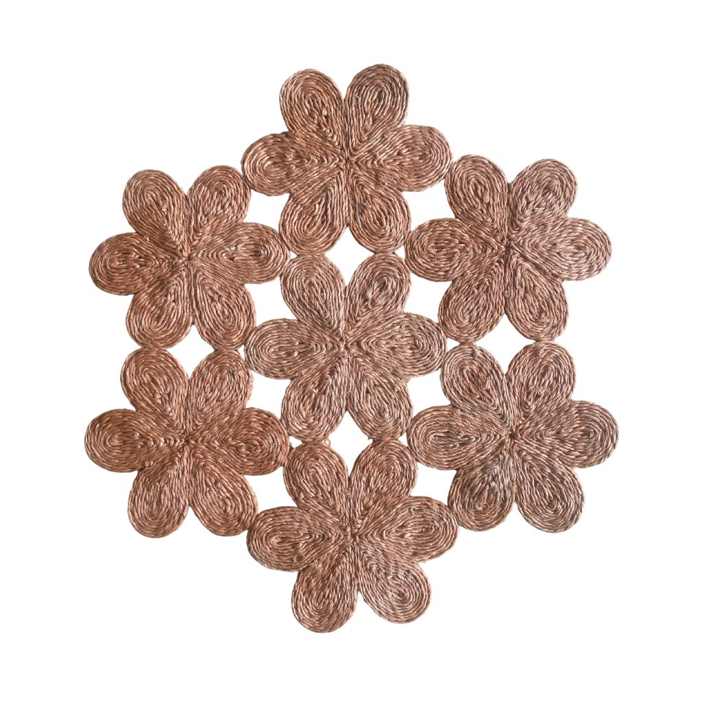 Blush and Natural Imbali Hexagon Placemat