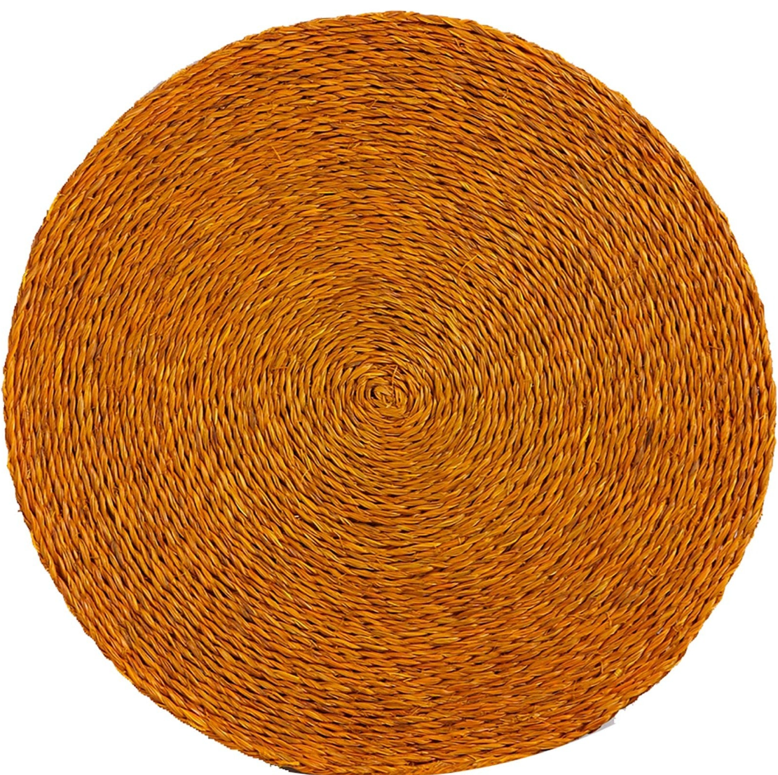Handwoven Round Lutindzi Grass Placemats – Solid Colour Design