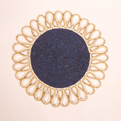 Natural Lutindzi Grass Scalloped Placemat