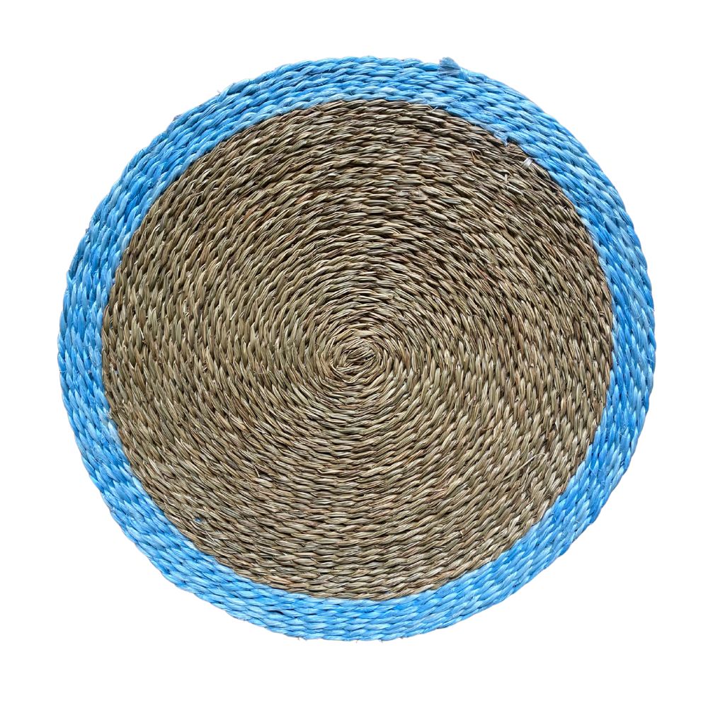 Sky Blue Trim Lutindzi Grass Placemat