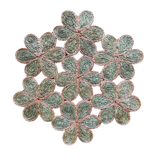 Blush and Natural Imbali Hexagon Placemat