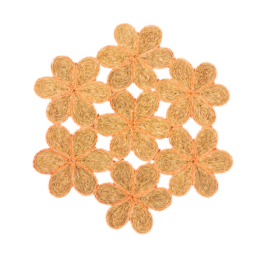 Blush and Natural Imbali Hexagon Placemat