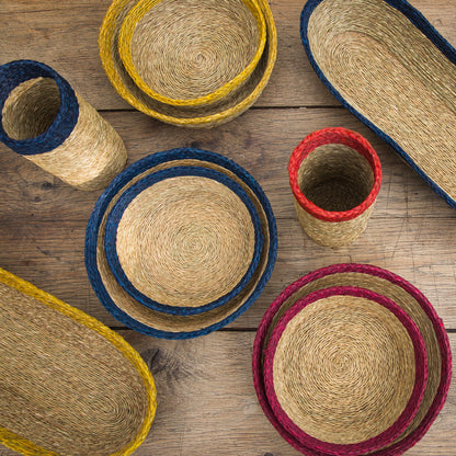Handwoven Lutindzi Grass Round Bread Basket