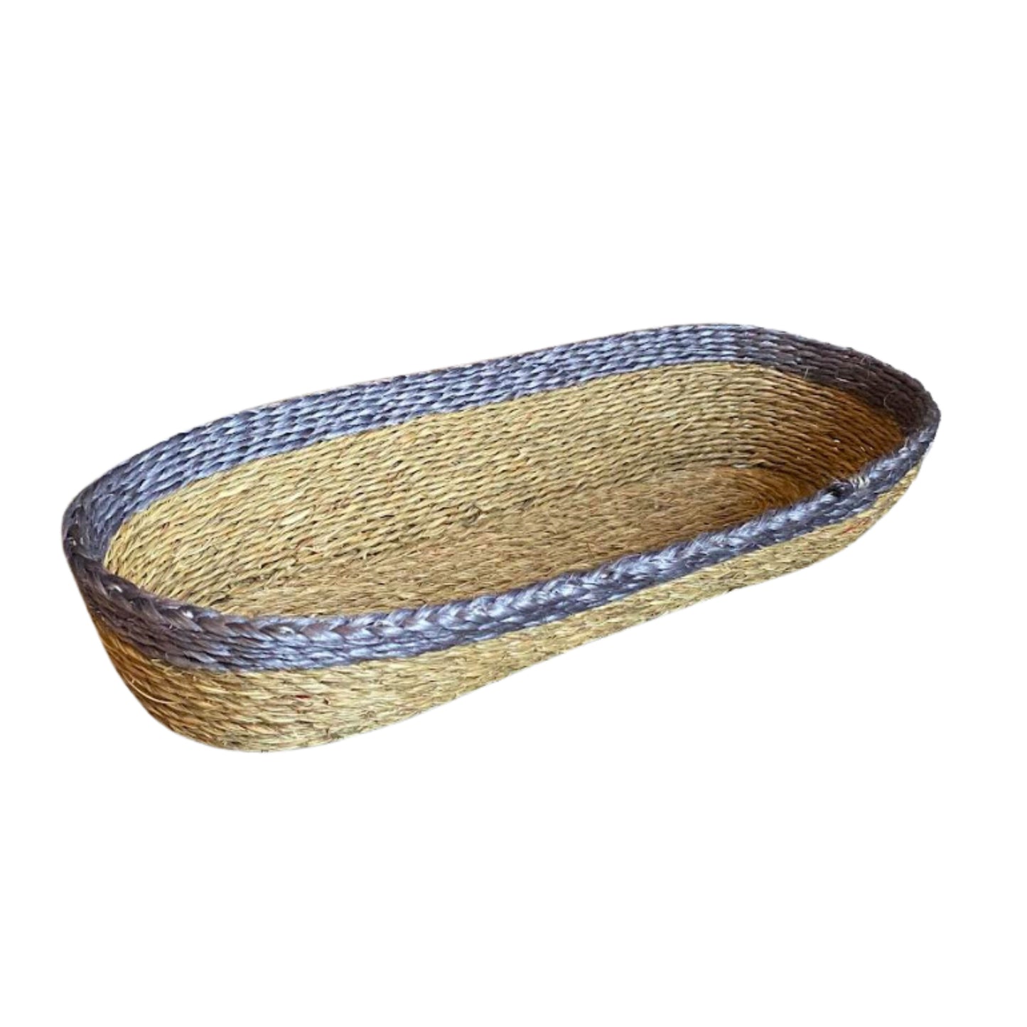 Grey Trim Baguette Basket