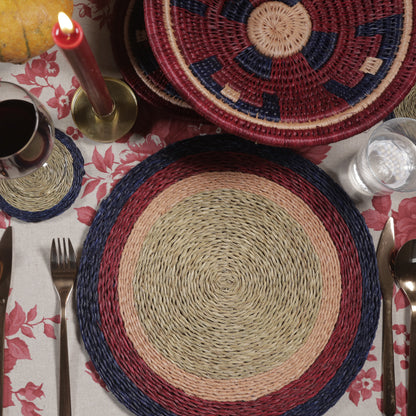 Festive Stripe Grasswoven Placemats