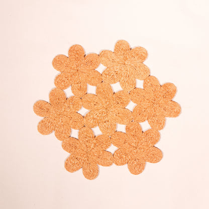 Blush and Natural Imbali Hexagon Placemat