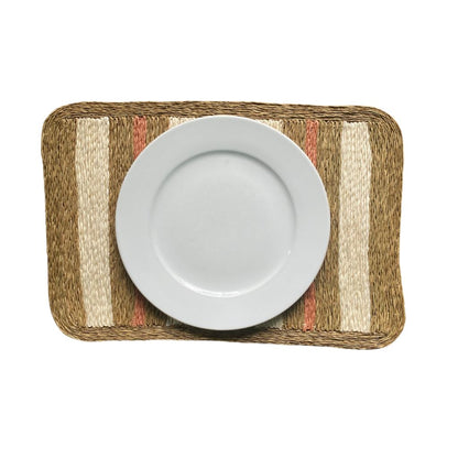Rings of Jupiter Indigo and White Striped Rectangle Placemat