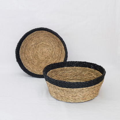 Handwoven Lutindzi Grass Round Bread Basket