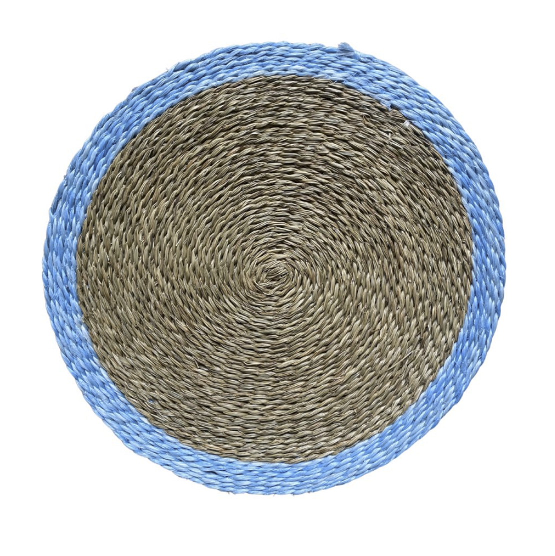 Handmade Lutindzi Grass Placemats  – Round, Colorful Trim