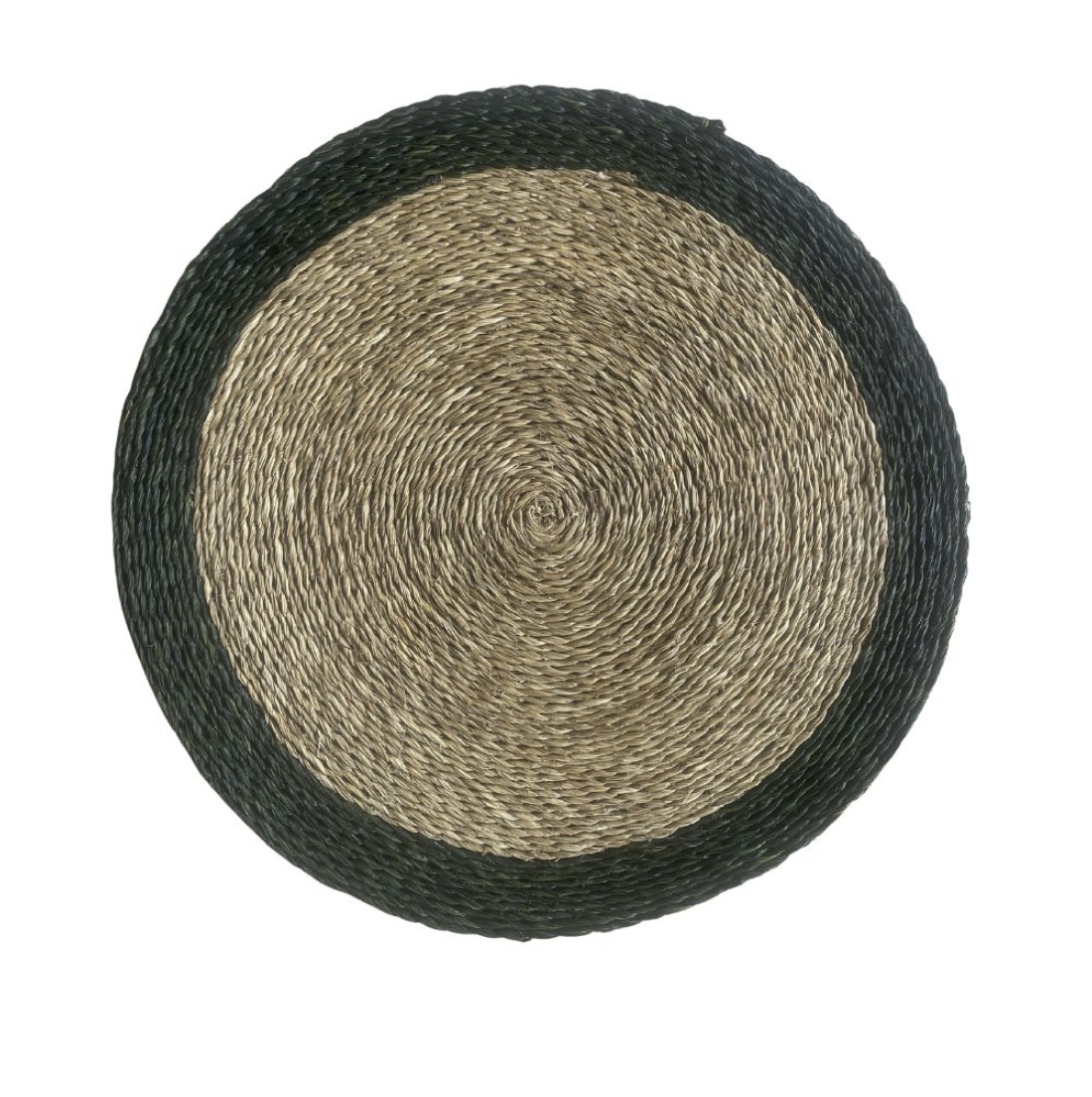 Handmade Lutindzi Grass Placemats  – Round, Colorful Trim