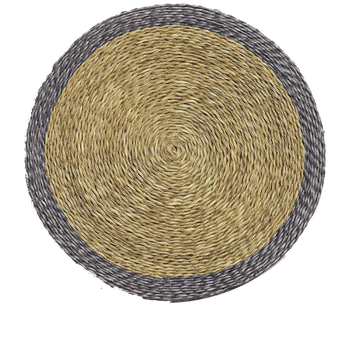 Handmade Lutindzi Grass Placemats  – Round, Colorful Trim