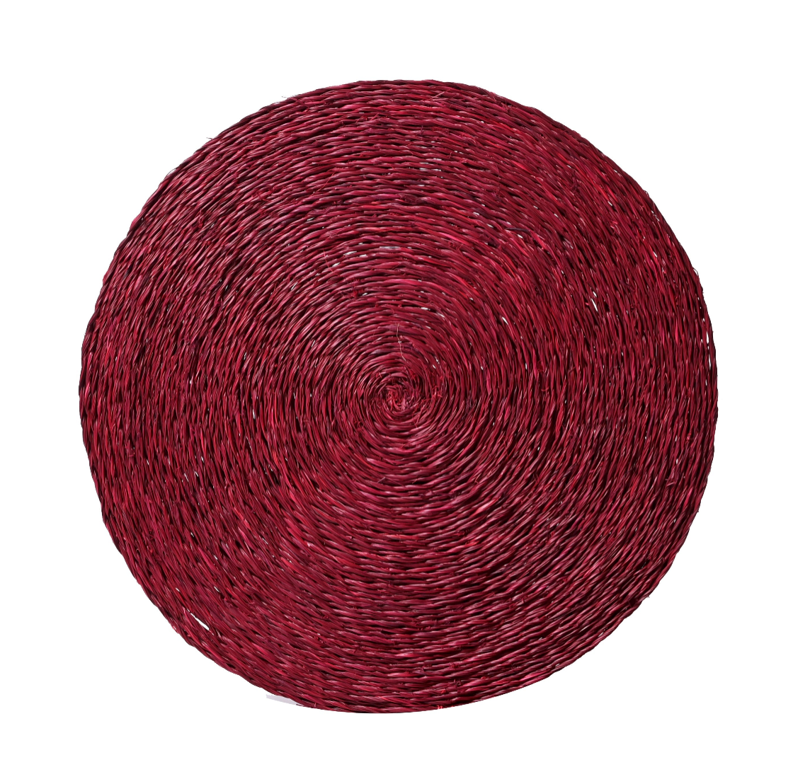 Handwoven Round Lutindzi Grass Placemats – Solid Colour Design