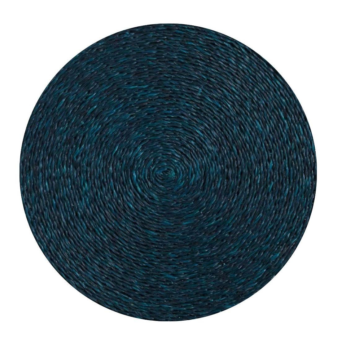 Handwoven Round Lutindzi Grass Placemats – Solid Colour Design