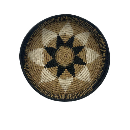 Round Solitude Design Grass Woven Tray