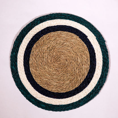 Green Stripe Grasswoven Placemats