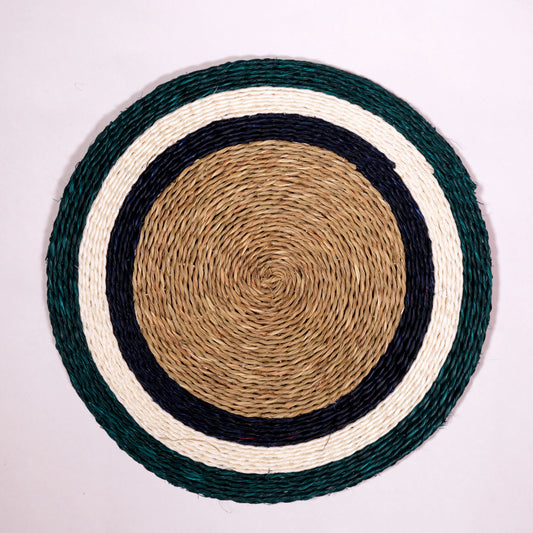 Green Stripe Grasswoven Placemats