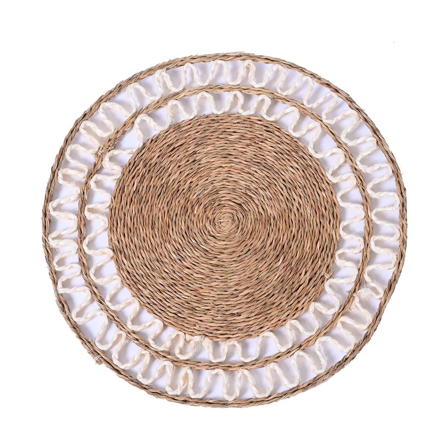 Smoke and White Sisal Lace Placemat