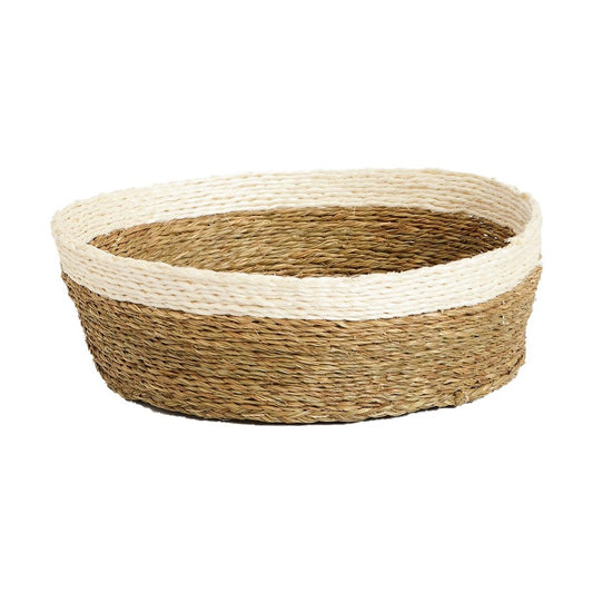 White Trim Lutindzi Grass Bread Basket