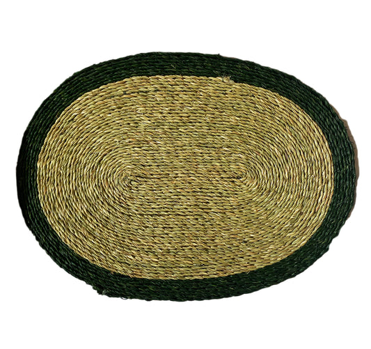 Large Forest Trim Oval Lutindzi Grass Placemat