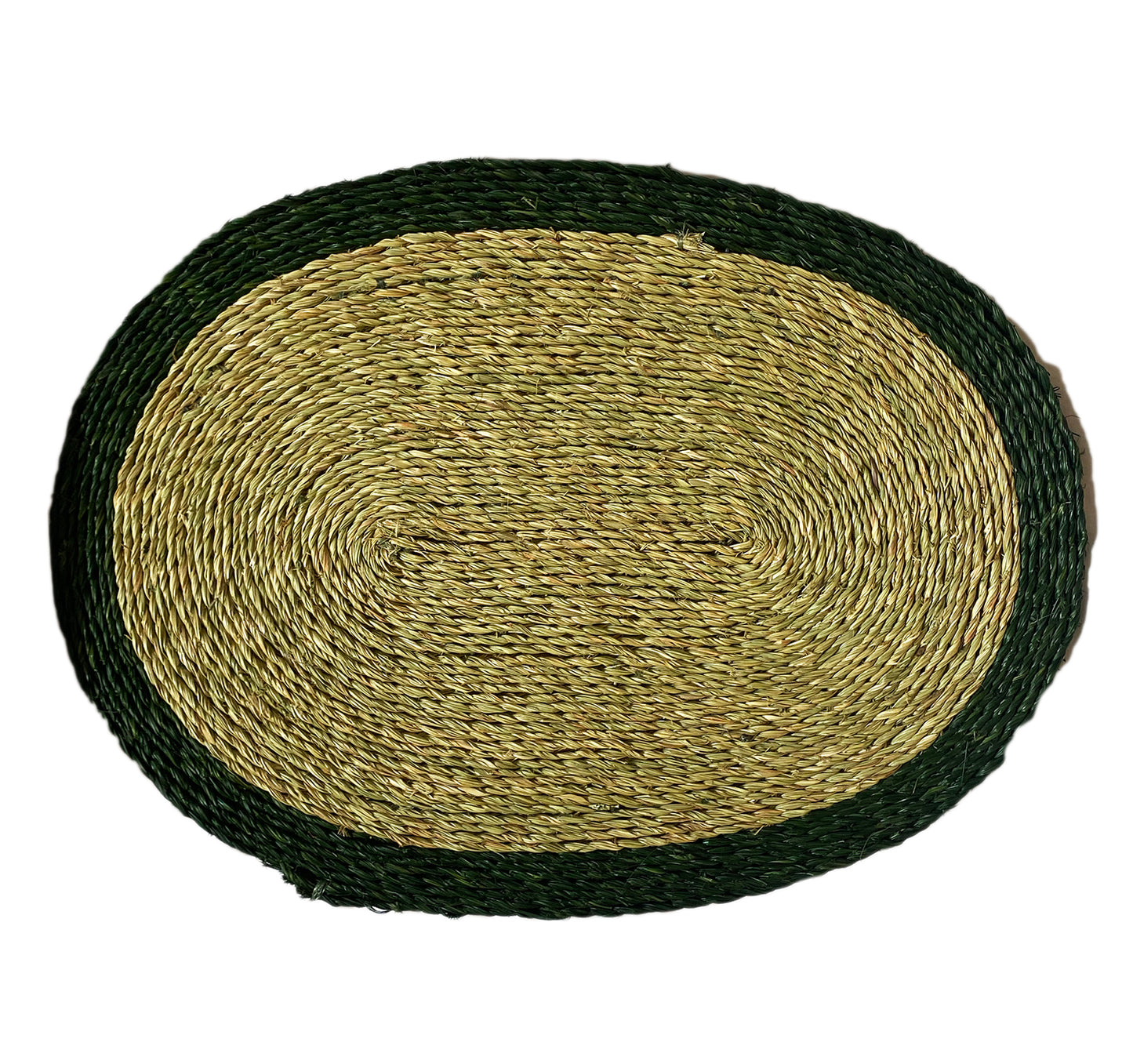 White Trim Oval Lutindzi Grass Placemat