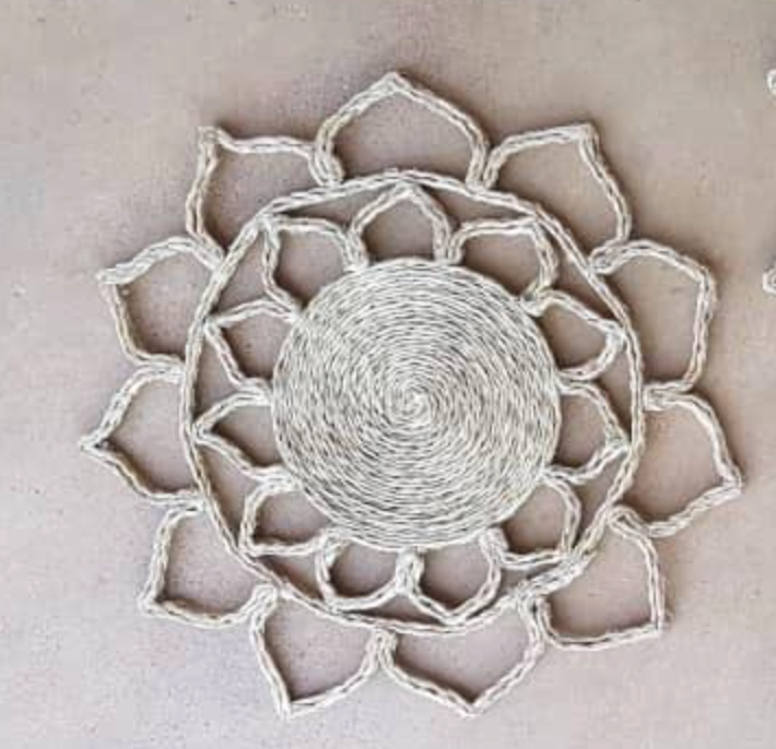 Double Row Smoke Petal Placemat